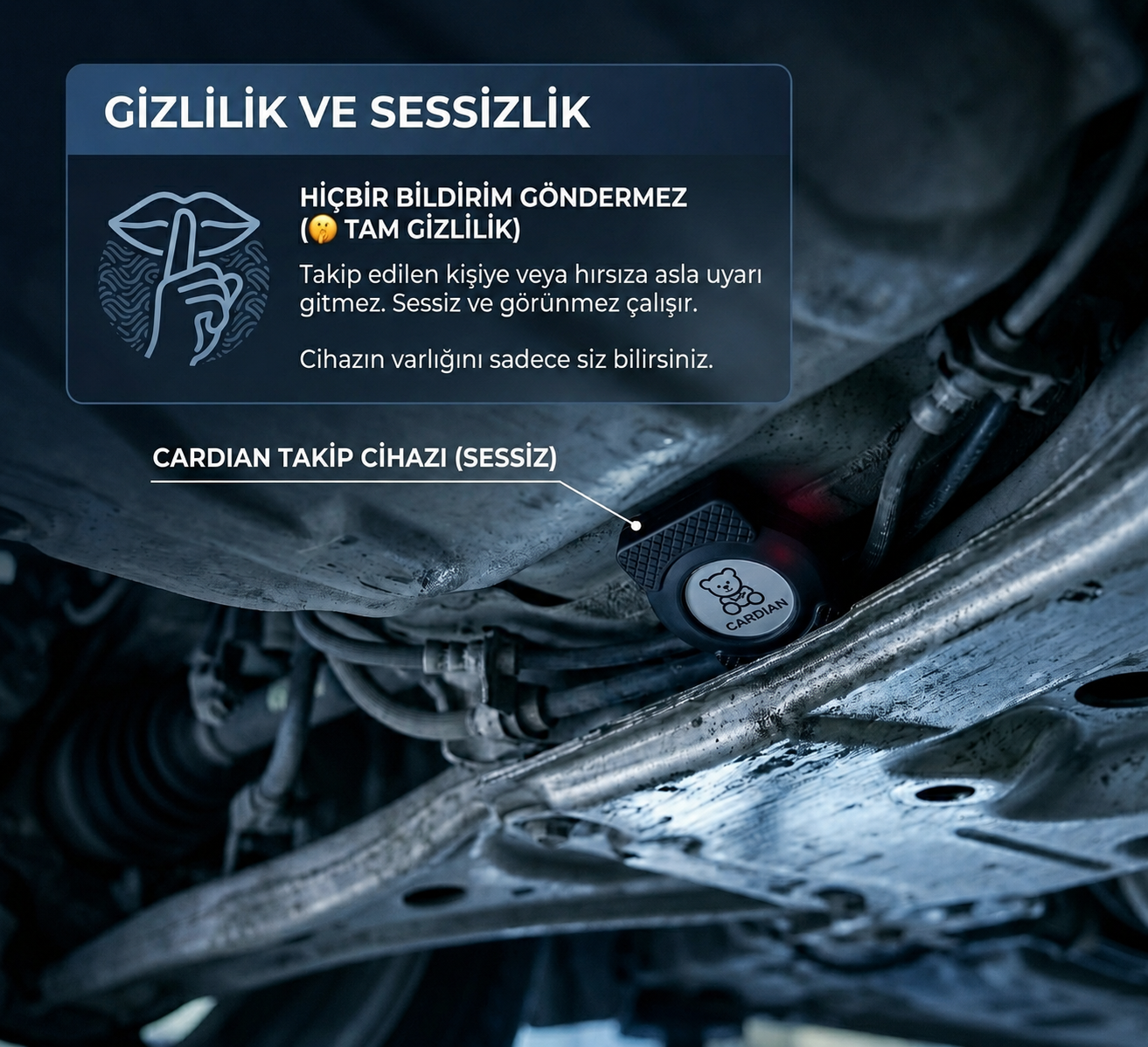 CARDİAN MIKNATISLI İOS ANDROİD UYUMLU TAKİP CİHAZI
