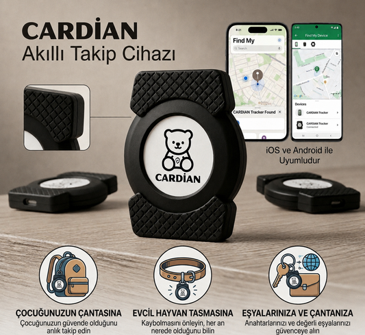 CARDİAN MIKNATISLI İOS ANDROİD UYUMLU TAKİP CİHAZI